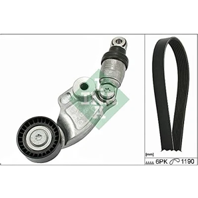 Imagen de INA 529 0119 10 Juego de correas trapeciales poli V Revisar/sustituir poleas libres del alternador MAZDA: 3 Hatchback, 6 Familiar