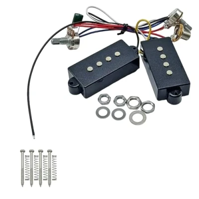 Imagen de Pastillas de bajo eléctrico repuesto, preamplificador graves, circuito cableado, pastilla 4 cuerdas, accesorio graves eléctricos