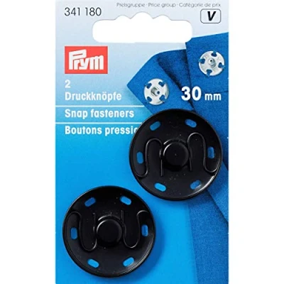 Imagen de Prym 2 botones de presión 341180 30 mm (negro)
