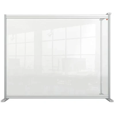 Imagen de Nobo Divisor de sobremesa acrílico transparente Nobo, barrera distanciamiento social protectora libre colocación, sistema protección y pantalla, Premium Plus 1200x1000 mm 1915496