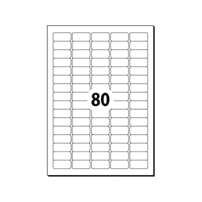 Imagen de SIGEL LA203 Etiquetas despegables (Ink/Laser/Copy), 35,60x16,90 mm (A4), 2000 Et.=25 hojas