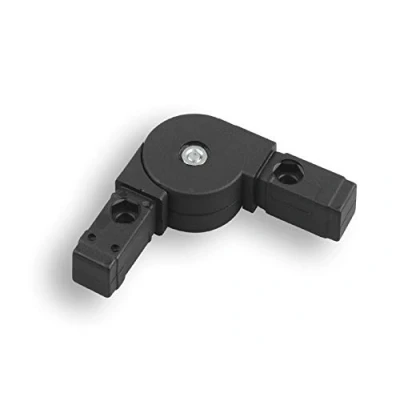 Imagen de 1 conector para tubo cuadrado de plástico y poliamida, negro (30 x 30 2,0 mm/ángulo 45 200, 2 clavijas)