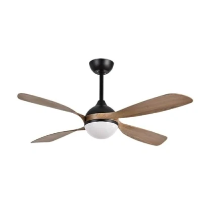 Imagen de FABRILAMP Ventilador Dc Livorno 30w 3250lm Negro/roble 132d 4aspas 3000k,4500k,6000k, Remoto+ Temporizador+ Memoria