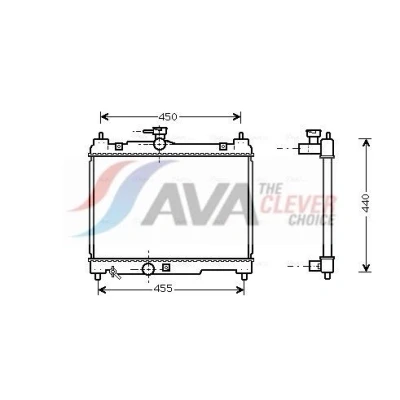 Imagen de PRASCO TOA2251 Radiador, refrigeración del motor Aluminio 350 478 16 Aletas soldadas TOYOTA: Yaris I Hatchback