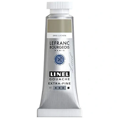 Imagen de Lefranc Bourgeois Linel Gouache Tubo extrafino (14 ml), color gris