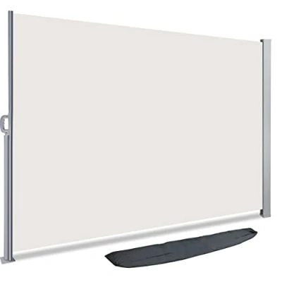 Imagen de VOUNOT Toldo Lateral Retráctil, Protege la Privacidad, Protector Solar a Prueba de Viento, para Balcón, Jardin, Terraza, 140 x 300cm, Beige