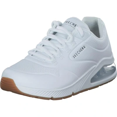 Imagen de Skechers Uno 2 Air Around You, Zapatillas Mujer, White Duraleather Mesh Trim, 37.5 EU