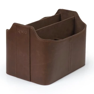 Imagen de Londo Funda de Gafas en Cuero Genuino con Cierre Botón, Unisex