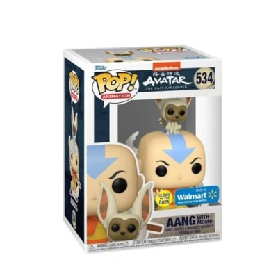 Imagen de Funko Pop! Avatar, El último Maestro del Aire Aang con Momo Exclusivo Fosforescente
