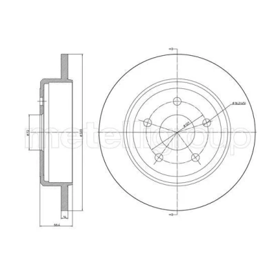 Imagen de Disco de freno METELLI 23 1546C