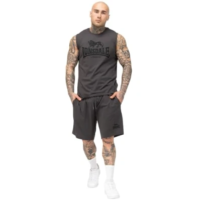 Imagen de Lonsdale ÄRMELLOSES SET Normale Passform Allanton Pantalones deportivos, Hombre, Talla: Large, Anthracite black