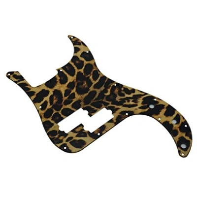 Imagen de KAISH Golpeador de plástico impreso en 3D 13 agujeros, placa arañazos para graves, PB Pick Guard Estados Unidos/México Precision P Bass Leopard Stripe