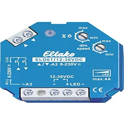 Imagen de Eltako eld61/12 36v DC Regulador led dimmer 4a modulacion pwm