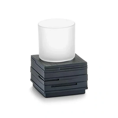 Imagen de Zeller 18317 Vaso de Enjuague, Poli Resina, Plástico, Negro, 8.3000000000000007x8.3000000000000007x11.5 cm