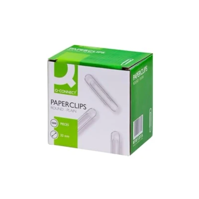 Imagen de Best Price Square Paper Clips Plain 32MM 1000PK KF01315 by Q Connect