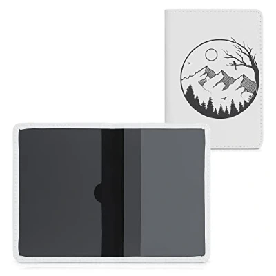 Imagen de kwmobile Funda para Permiso de circulación Coche en Cuero sintético Espacio Tarjetas 9.2 x 13 CM doblado Paisaje Alpino