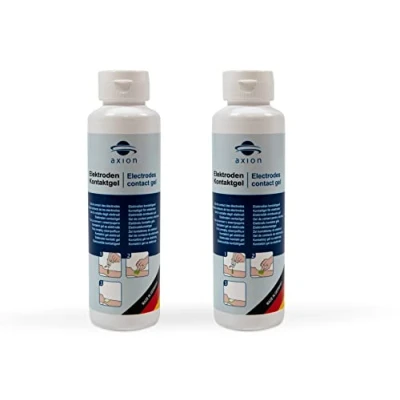 Imagen de Paquete de 2 geles contacto 250g. axion Mejora la conductividad los electrodos TENS y EMS usados o caucho Gel conductor para