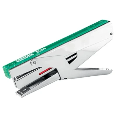 Imagen de Esselte Grapadora Rápida de Tenaza, Carga Superior, Hasta 15 Hojas, Manual Metálica, Hogar, Escuela y Oficina, Grapas Incluidas, Gama Colour&#039;Breeze, Verde, 5001543