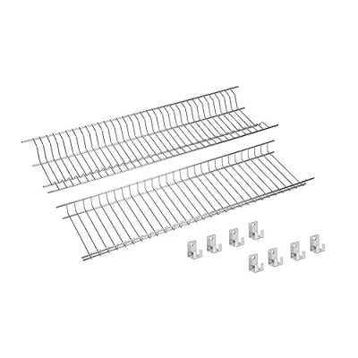 Imagen de Sauvic Juego de escurreplatos y escurrevasos Acero Inoxidable para armarios 75 cm.