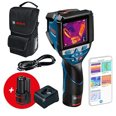 Imagen de Bosch Professional 12V Cámara térmica GTC 600 C (2 baterías de 12 V, con aplicación, rango temperatura: 20 a +600 C, resolución: 256 x 192 px, bolsa protectora) Amazon Exclusive Set