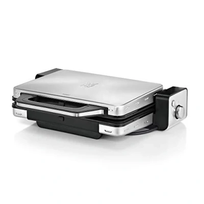 Imagen de WMF Lono Contact Grill 2 en 1, 2100 W, Temperatura y altura ajustable, Bandeja antigoteo, placas de aluminio fundido