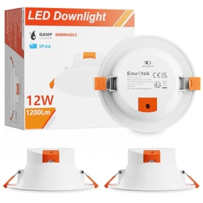 Imagen de ENUOTEK Lamparas Plafon Focos Empotrables LED de Techo 12W Regulable Brillo Alto para Baños Cocina Luz Calida y Fria Ajustable 220V 240V Diámetro Agujero 110 135MM Lot 3…