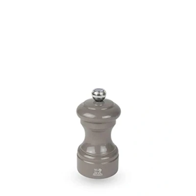 Imagen de PEUGEOT Molinillo De sal Bistro 10 cm Ajuste clásico molienda madera certificada PEFC Fabricado en Francia gris topo lacado