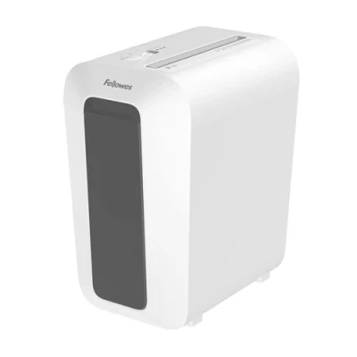 Imagen de Fellowes LX65 Trituradora de papel, corte en partículas, destruye hasta 10 hojas, destructora papel uso personal, papelera 22L, nivel seguridad DIN P4, color blanco
