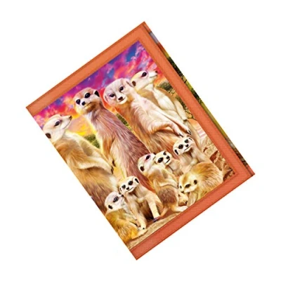 Imagen de Deluxebase 3D LiveLife Carteras Adorables suricatas Cartera lenticular con diseño de Safari. Billetera Monedero y Tarjetero ilustración del reconocido Artista Michael Searle