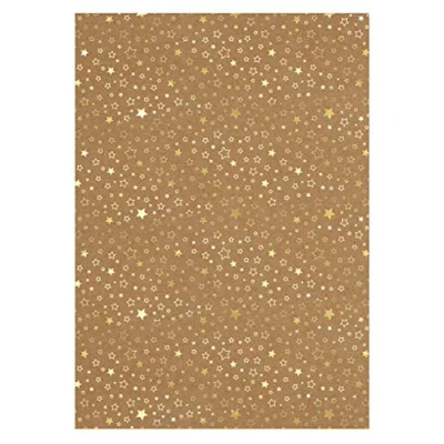 Imagen de Ursus Cartulina de diseño navideño, 25 Hojas, cartón Kraft 250 g/m², DIN A4, con Estrellas Doradas, Multicolor (Buntpapierfabrik Ludwig Bähr GmbH &amp; Co. KG 62264604F)