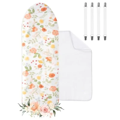 Imagen de Funda para Tabla de Planchar, Planchar 100% algodón, Turbo Tres Capas Engrosada, Adecuada 110 125 x 30 42 cm, Color