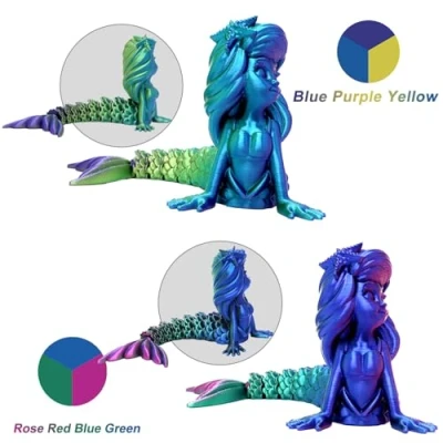 Imagen de Eono Triple Color Filament Coextrusion PLA 1.75mm for 3D Printer &amp; Pen, Multicolor Like Rainbow PLA, 2.2lbs (1kg).250g*4 Sample Pack.…
