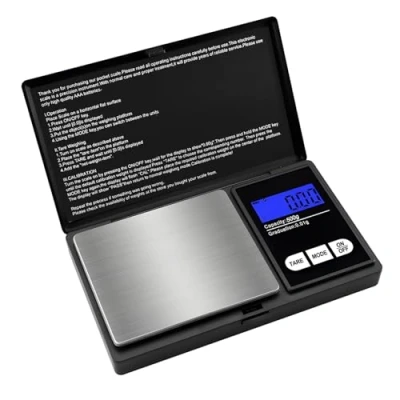 Imagen de GeekerChip Báscula de Precisión 500g / 0.01g, Joyería,Balanzas Portátiles,con Pantalla LCD y Unidades, Función Tara,Plataforma Acero Inoxidable,Negro