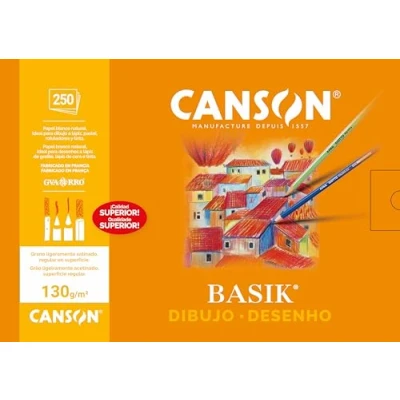 Imagen de Canson Papel dibujo basik 210x297 130 gr sin recuadro