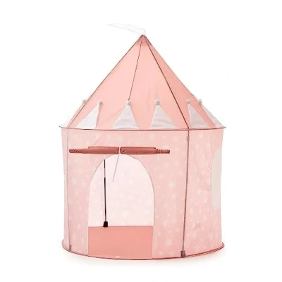 Imagen de RELSY Carpas emergentes para niños, Carpa de Juegos Aventuras en Interiores y Exteriores, niños con patrón Estrellas Rosa, Castillo niñas Princesa