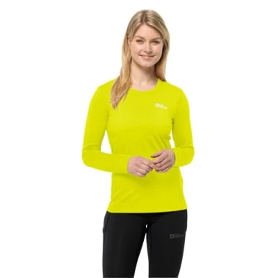 Imagen de Jack Wolfskin Sky Thermal L/S W Camiseta de Senderismo, Firefly, XXL para Mujer