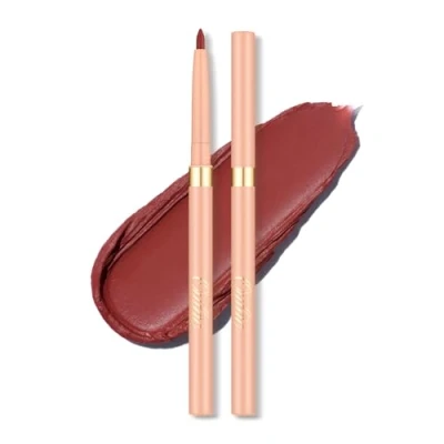 Imagen de OULAC Lápices de Ojos Mate Dura 24 Horas+, Twist up Rojo Ladrillo Eyeliner y Lip Liner Resistente al Agua, Altamente Pigmentado Sin Manchas, Suave, Vegan (L06) Mulled Wine