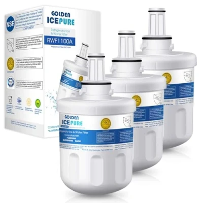 Imagen de GOLDEN ICEPURE 3X Sostituzione Cartuccia Filtro Acqua Frigorifero per Samsung Aqua Pure Plus DA29 00003F 00003G 00003B DA97 06317A HAFCU1 / XAA HAFIN2 Exp APP100 1 WSS WF289 (fattura)