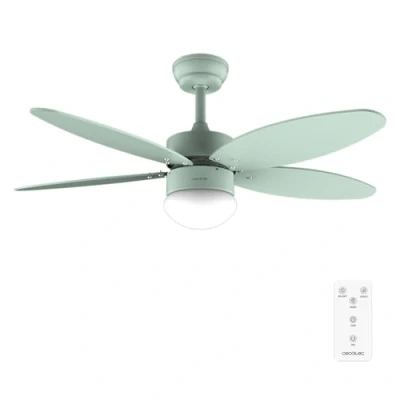 Imagen de Cecotec Ventilador de Techo con luz EnergySilence Aero 4260 Full Mint 40 W motor DC y 42 LED, Mando a distancia, Temporizador, 6 Velocidades 5 Aspas Reversibles