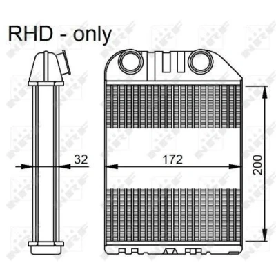 Imagen de NRF 54286 Radiador de Calefaccion sin conducto