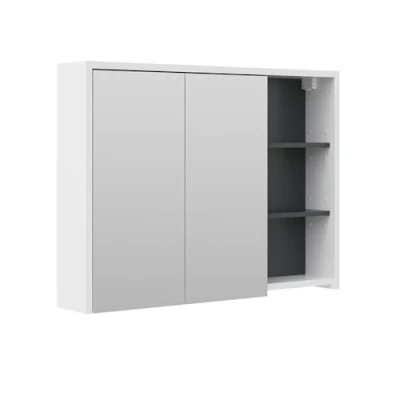 Imagen de Vicco Armario con Espejo para baño Viola, Antracita/Blanco, 100 x 75 cm