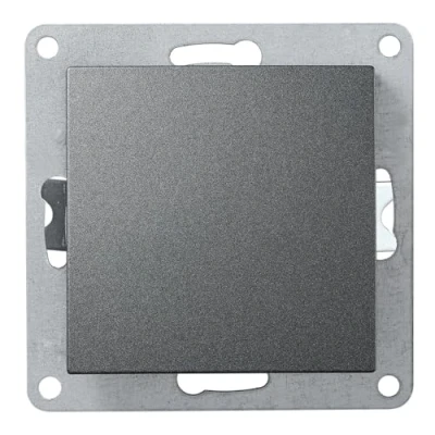 Imagen de MC POWER Flair Interruptor de luz empotrable (10 A, 230 V, conexión bornes rosca), color antracita mate