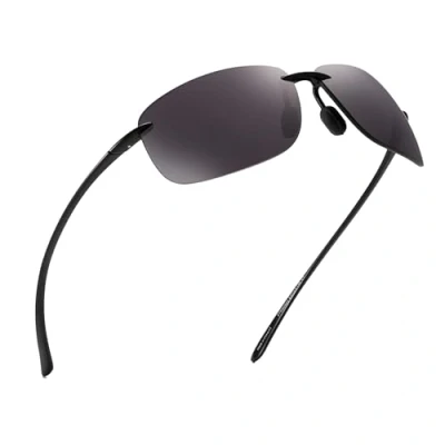Imagen de JIM HALO Deporte Gafas de Sol Para Hombre Mujer TR90 Sin Marco Borde Irrompible Correr Pescar Béisbol Conducir Gris
