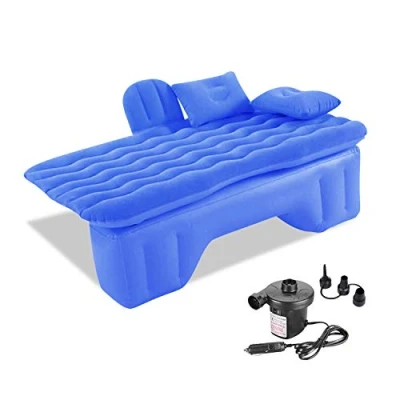 Imagen de Ergocar Colchoneta Colchon Inchable Colchón Camping Cama Inflable del Coche para Camping, Senderismo, Piscina, Playa, Viajar (Azul)