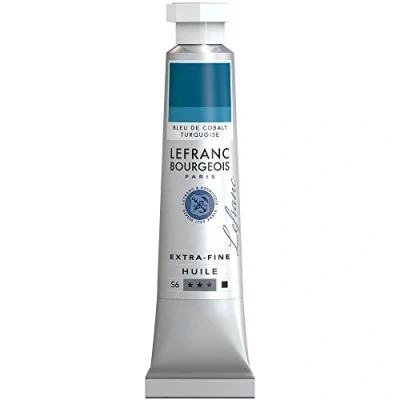 Imagen de Lefranc Bourgeois Óleo Extra Fino 20ml Tubo de pintura, Turquesa Cobalto
