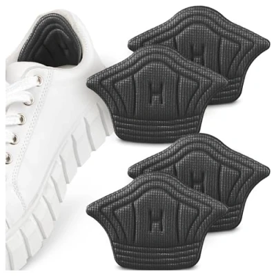 Imagen de SULPO 2 pares Almohadillas de talon Parches zapatillas Taloneras para zapatos grandes Protector Antirozaduras Plantillas