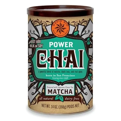 Imagen de David Rio Power Chai with Matcha, 14 Ounce