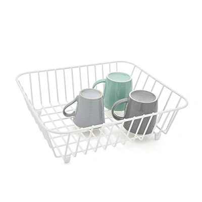 Imagen de simplywire Cesta para Fregadero de Cocina Escurreplatos Blanco