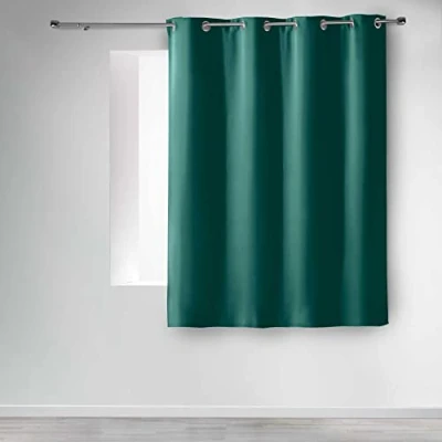 Imagen de Douceur d&#039;Intérieur, Cortina con Ojales (135 x 180 cm) Oculto Esmeralda, Ocultante