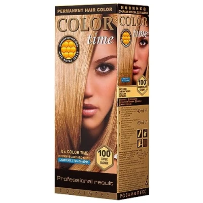 Imagen de Color Time Tinte Permanente en Gel Super Rubio 100 Enriquecido con Jalea Real y Vitamina C Coloracion para el Cabello I ML
